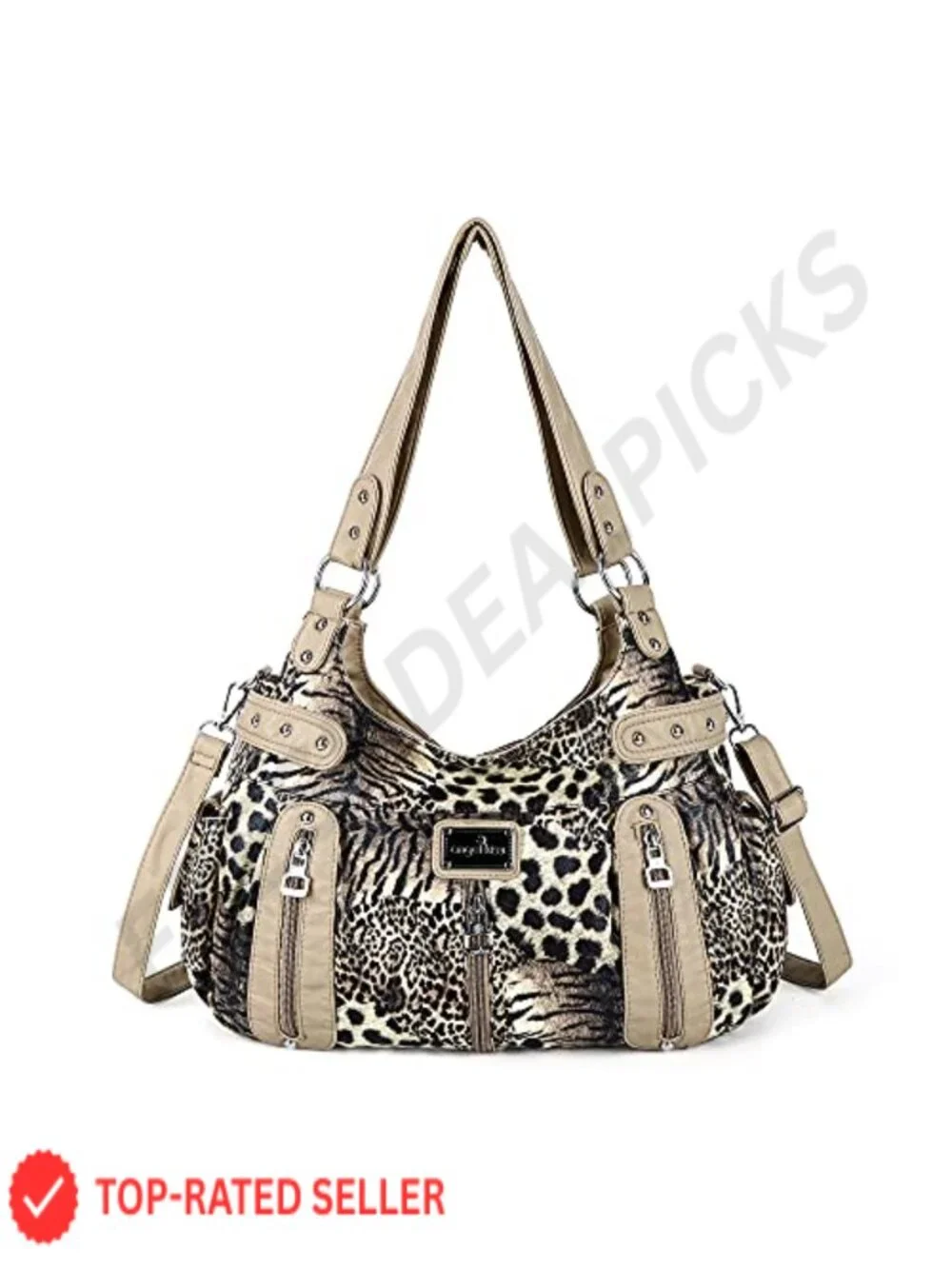 Women's Faux Leather Hobo Satchel Purse 3-in-1 Crossbody Shoulder Bag Wash